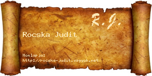 Rocska Judit névjegykártya
